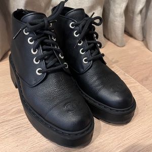 Chanel black boots size 41